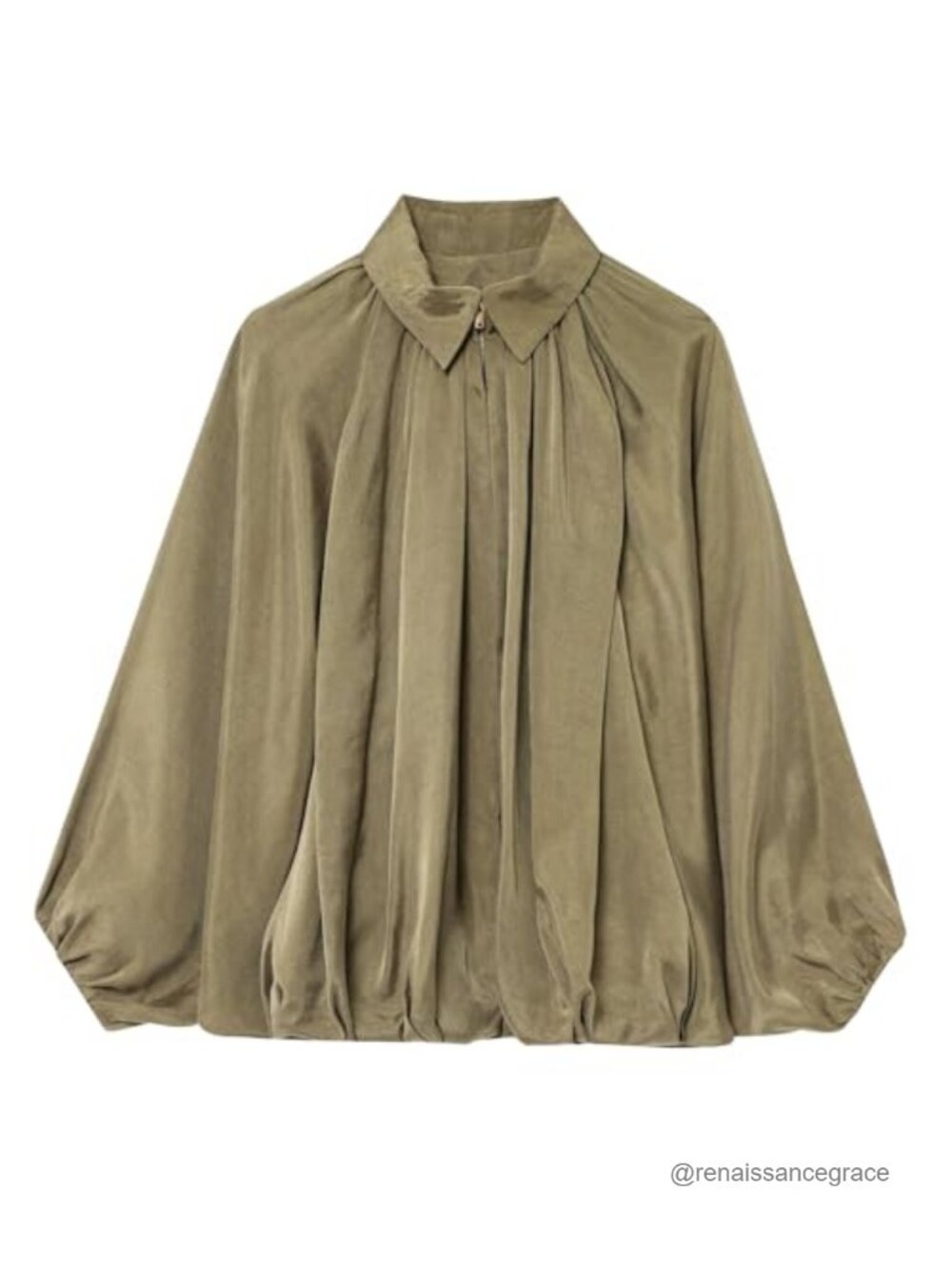 Womens Puffed Bomber Jacket Oversized Streetwear Casual Zip Up Lightweight